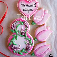 Decorated cookies for Woman's Day