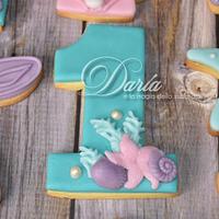 Little Mermaid themed cookies