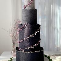 Black wedding cake