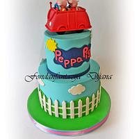 Peppa pig themed cake