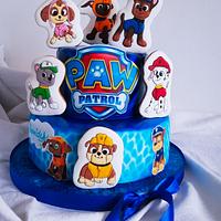 Cake Paw patrol from gingerbread
