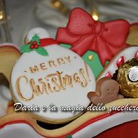 Santa claus sleigh cookies 3d