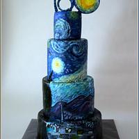 Starry Night Van Gogh Cake - cake by Cristina Quinci - CakesDecor
