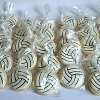 Volleyball sugar cookies