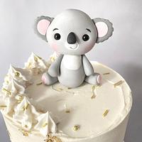 Cute Koala Cake with Two-Tone Buttercream