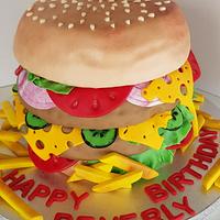 Burger cake