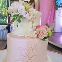 A pink cake