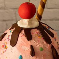 Ice Cream Cone Gravity Defying cake