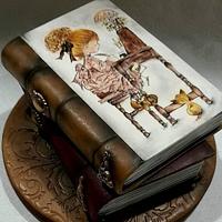 Sarah Kay handpainted cake