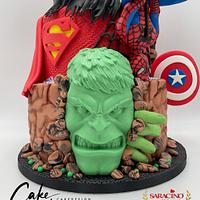 Superhero cake 