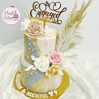 Boho Style Engagement Cake 💍💕