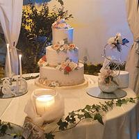 Whippingcream  wedding cake 