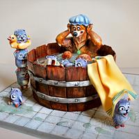 Grizzy and The Lemmings - 3D cake