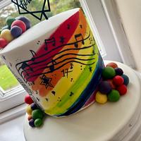 Pride music cake 