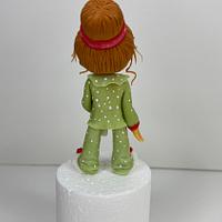 PDF Tutorial Cake Topper fondant doll  "Waiting for Christmas"