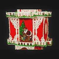 Christmas themed cake with royal icing panels 