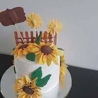 Sun flower cake