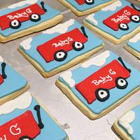 Baby Shower Cookies - Little Red Wagon - cookie by - CakesDecor