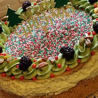 Pistachio Christmas cheesecake 