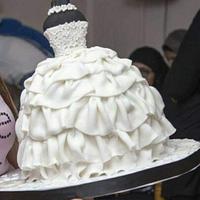 Wedding dress Cake by lolodeliciouscake