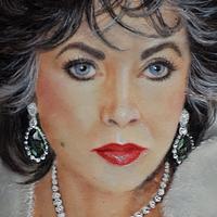 Homage Painting to ELIZABETH TAYLOR