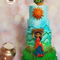 Harvest festival (pongal) theme cake