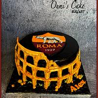 AS Roma Cake - Colosseum Cake