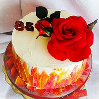 Cream cake with sugar Rose 