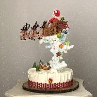 Christmas fruit cake with royal icing decorations!...🦌🎁