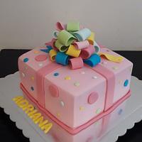 Gift box cake