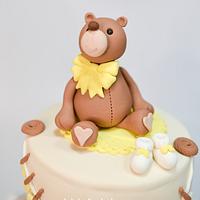 Gender neutral baby shower cake