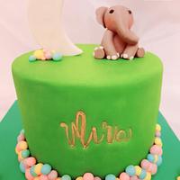 "The cute elephant cake"