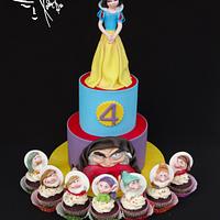 Snow white and the seven dwarfs cake