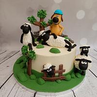 Shaun the sheep birthday cake