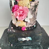 Black pink cake