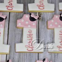 Minnie themed cookies