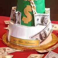 Money, Money, Money Bag Cake