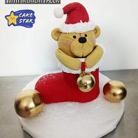 Christmas Teddy bear cake 