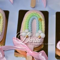 Rainbow cakepops sicles