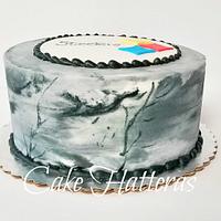 Marble Buttercream Steelers Cake