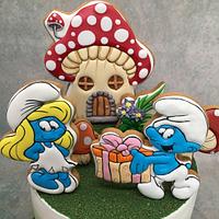 The Smurfs birthday cake