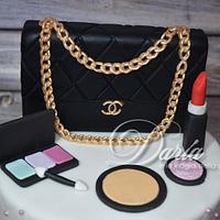 Make up and Chanel bag cake