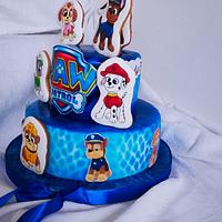 Cake Paw patrol from gingerbread