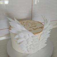 Angel wings cake