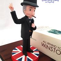Winston Churchill themed cake