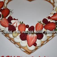 Heart cream tarte