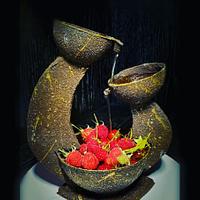 Chocolate sculpture cake "Fountain"