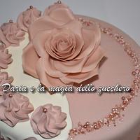 Powder pink drip cake