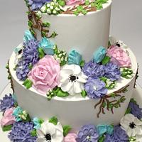 Whippingcream flower cake