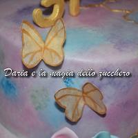 watercolor cake